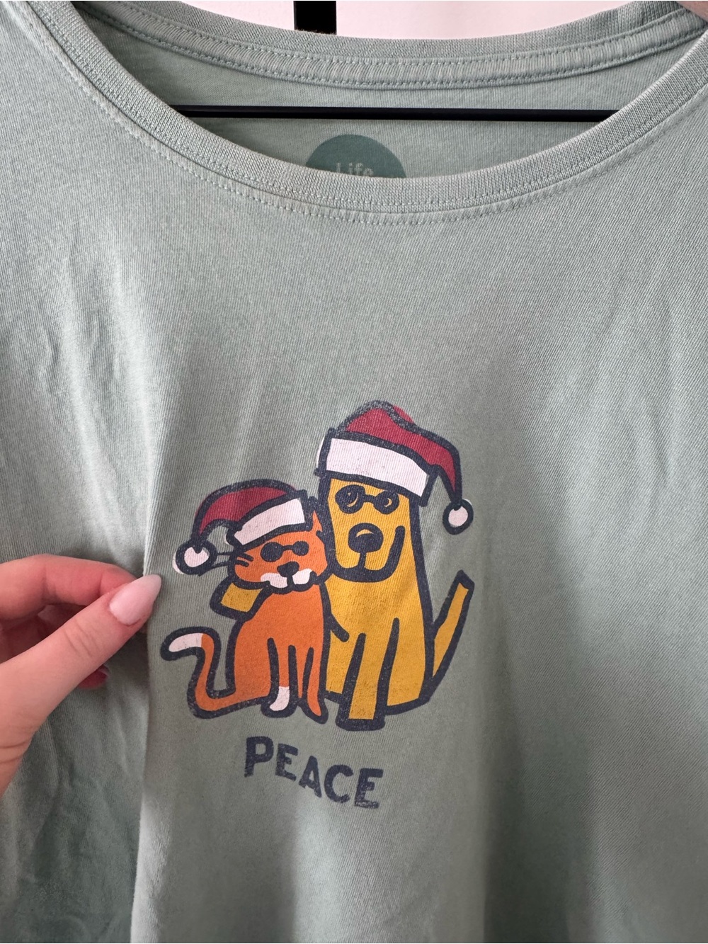 Life Is Good Long Sleeve Tee - Cat & Dog - Picture 4 of 7